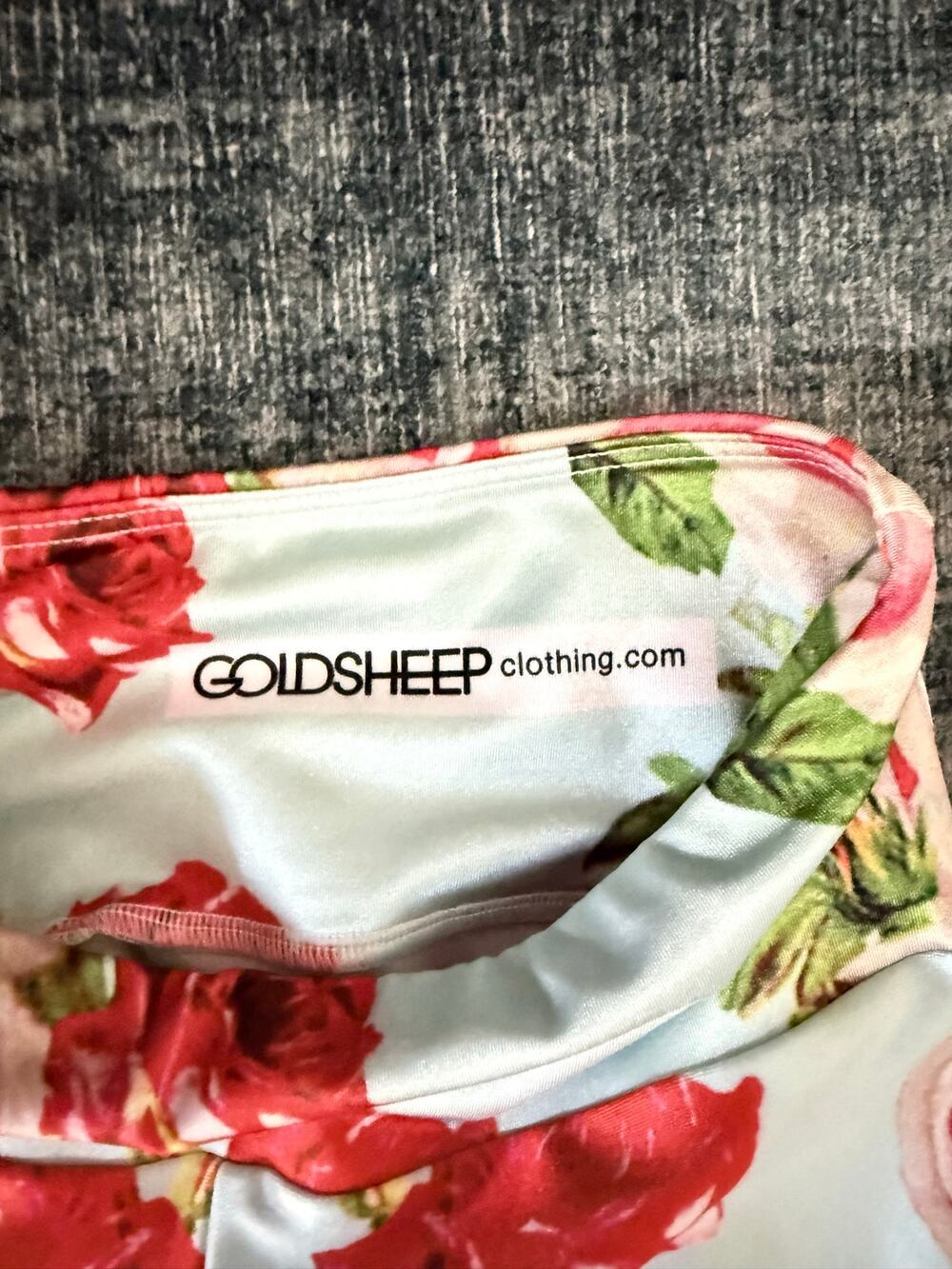 GoldSheep Rose Floral Leggings XS High Waist Cottagecore Mint Vintage Print Yoga